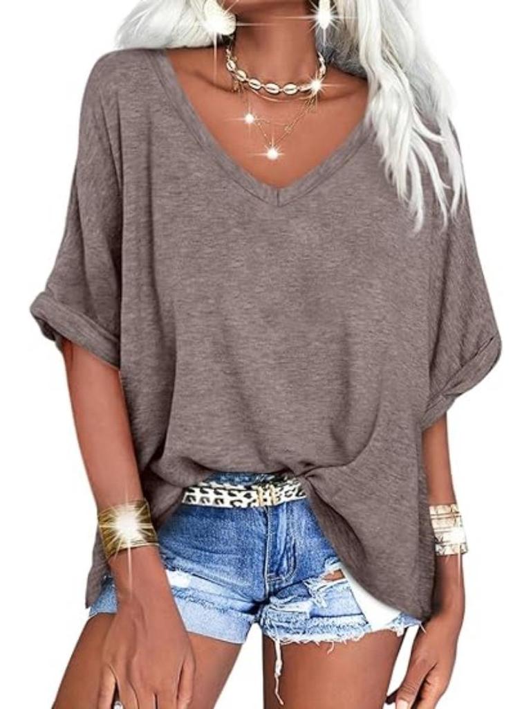 2024 European & American Women's Plus Size Casual Short-Sleeve Loose T-Shirt