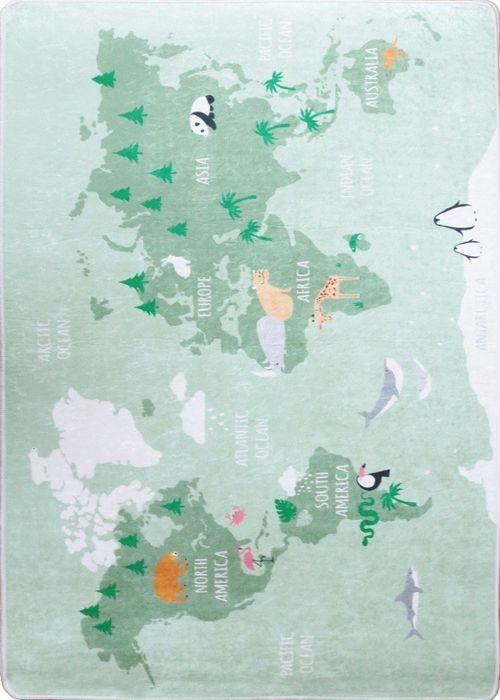 Children's Rug - MANI TEXTILE - Green - Polyester - 100x150 - Machine Washable