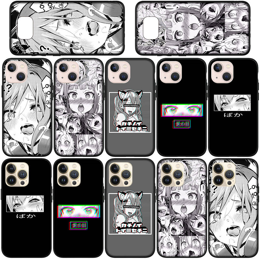 for iPhone 17 16 15 Xiaomi Poco F7 F8 X7 X6 C85 C75 C71 M8 Redmi Note 14 13 12 Pro Max 14C 13C 15C A3 A4 Case Ahegao Harajuku Anime Girl Waifu Cover