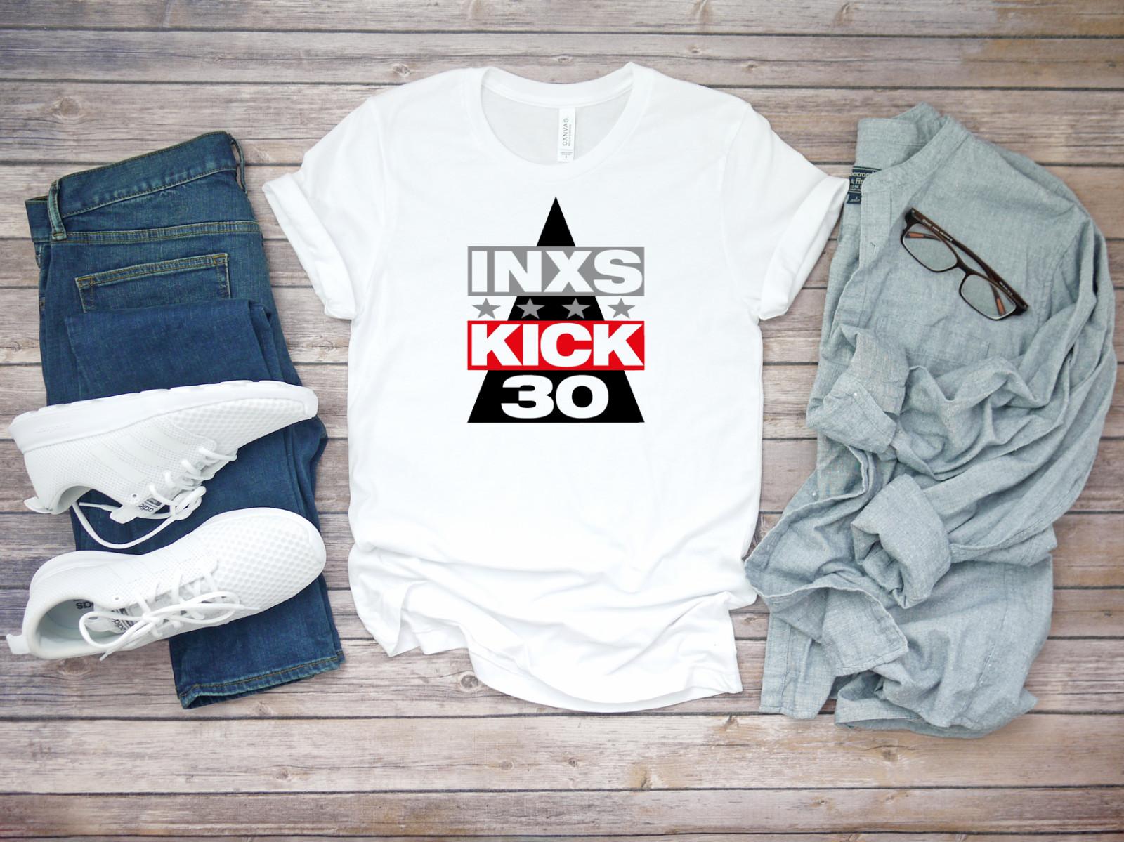INXS KICK 30 Short Sleeve White Men T-shirt K971 S