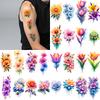 9 stuks Tijdelijke Tatoeages Waterdicht Langdurig Body Stickers Roze Bloemen Oranje Bloemen Rode Rozen Voor Meisjes Dames Schouders