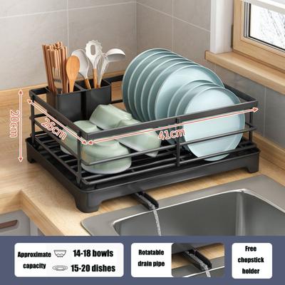 Cutlery Holder Desktop Storage Drying Rack Dish Rack Tray Storage Dinnerware Basket Drain Basket