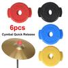 6PCS Nuts Attachments Cymbal Mate Placstic Drum Quick Nuts Cymbal Quick Release Nut  For 8mm
