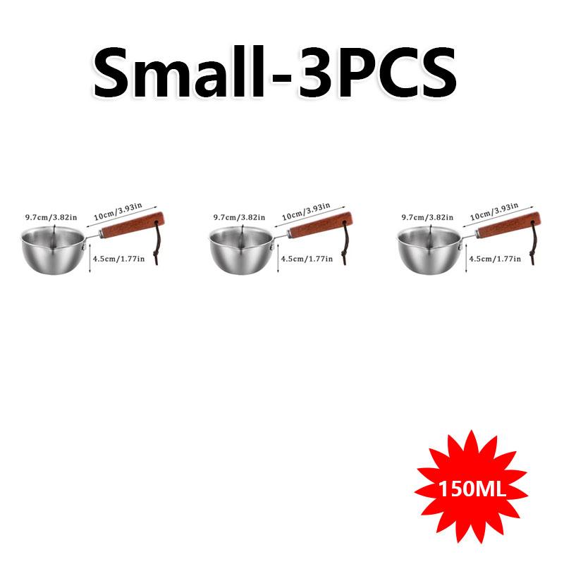150ML-300ML Stainless Steel Milk Pot Hot Oil Pan Butter Melting Sauce Cooking Small Pot Kitchen Essential Tool