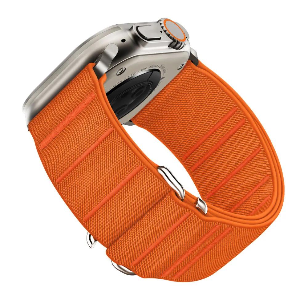 Nylon Loop Strap for Apple Watch Band 49mm 46mm 42mm 45mm 44mm Sport Bracelet for IWatch Series Ultra 2 10 9 8 7 SE 6 5 4 Correa