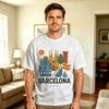 Harajuku Koszulka Barcelona Hiszpania Sagrada Familia Podróż po Europie Pamiątka Bawełniane Koszulki Modna Koszulka Dla Unisex Letnie Topy
