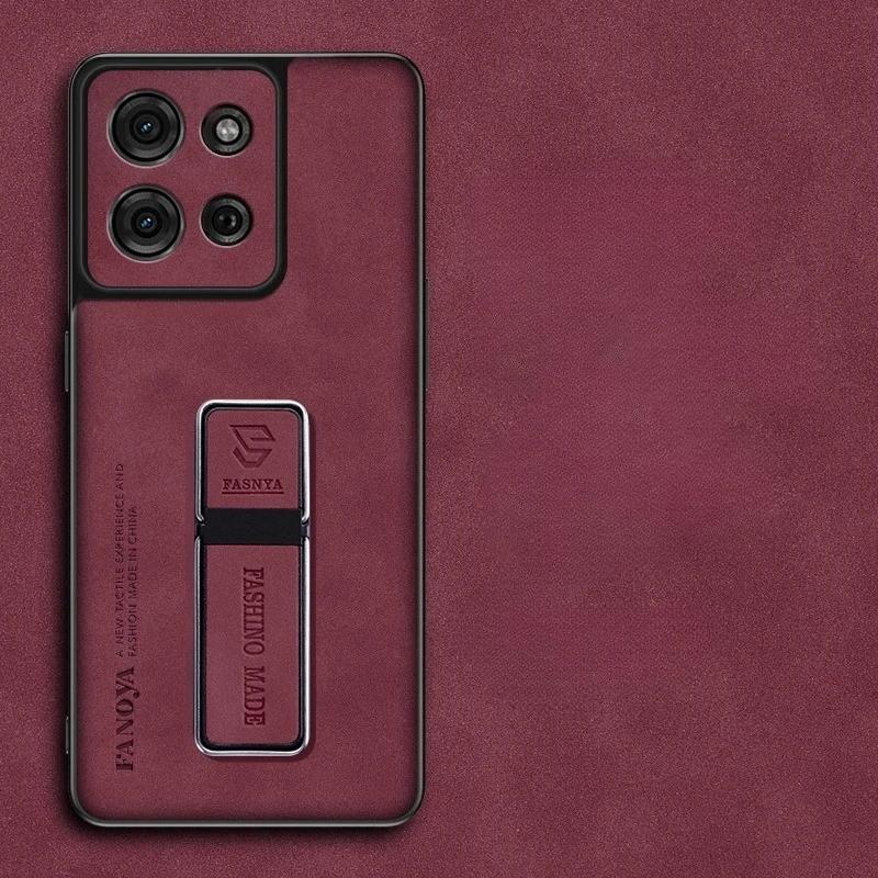 Étui en Cuir de Mouton pour Moto Edge 60 Fusion Edge60 Stylus 50 40 NEO Mat avec Support Housse Arrière de Protection à Cadre en Silicone