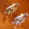 S925 Sterling Silver Gold-Plated Diamond Ring - Niche Retro High-End Cold Style Jewelry
