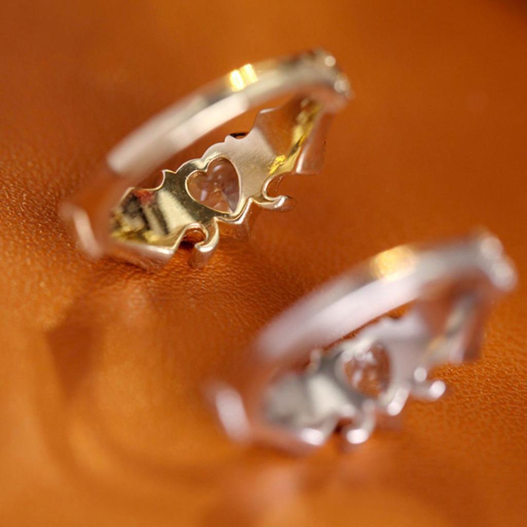 S925 Sterling Silver Gold-Plated Diamond Ring - Niche Retro High-End Cold Style Jewelry