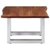 Coffee Table with Natural Edge 60 X 60 X 40 Cm Solid Acacia Wood