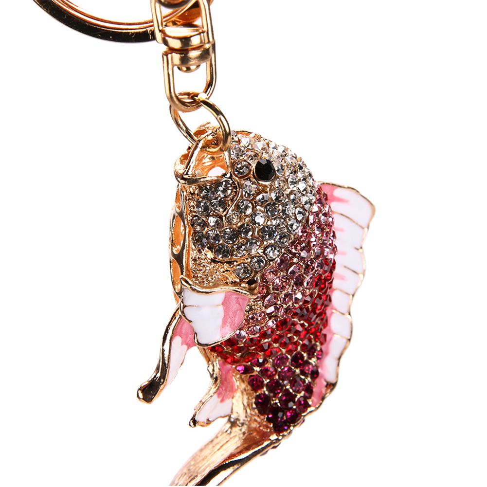 Buy Exquisite Crystal Fish Keychains Holder Goldfish Purse Bag Pendant ...