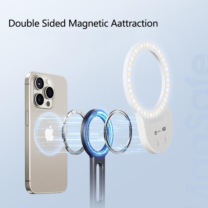 Foldable Magnetic Tablet Phone Holder Handle Phone Tripod Mount W Arca ColdShoe Desk Mount for iPhone 16/15/14/13 XIAOMI Magsafe
