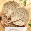 Summer Straw Fan, Hand-Woven Traditional Hand-Held Summer Fan, Banana Leaf Fan, Chinese Style, for Babies and Children, Household Use