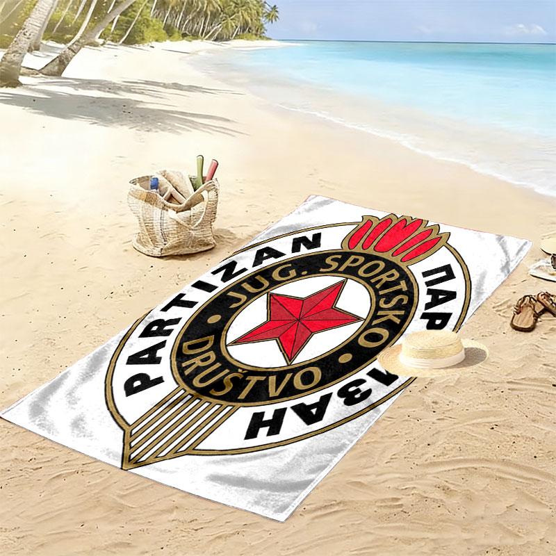 Partizan Poster Druck Strandtuch, Großes Weiches Schnelltrocknendes Handtuch für Strand Camping Schwimmen