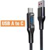 Digital Display Type C Cable 240W Super Fast Charging Cord Sturdy Nylon Braided USB-C Type-C Data Line for IPhone Samsung Xiaomi