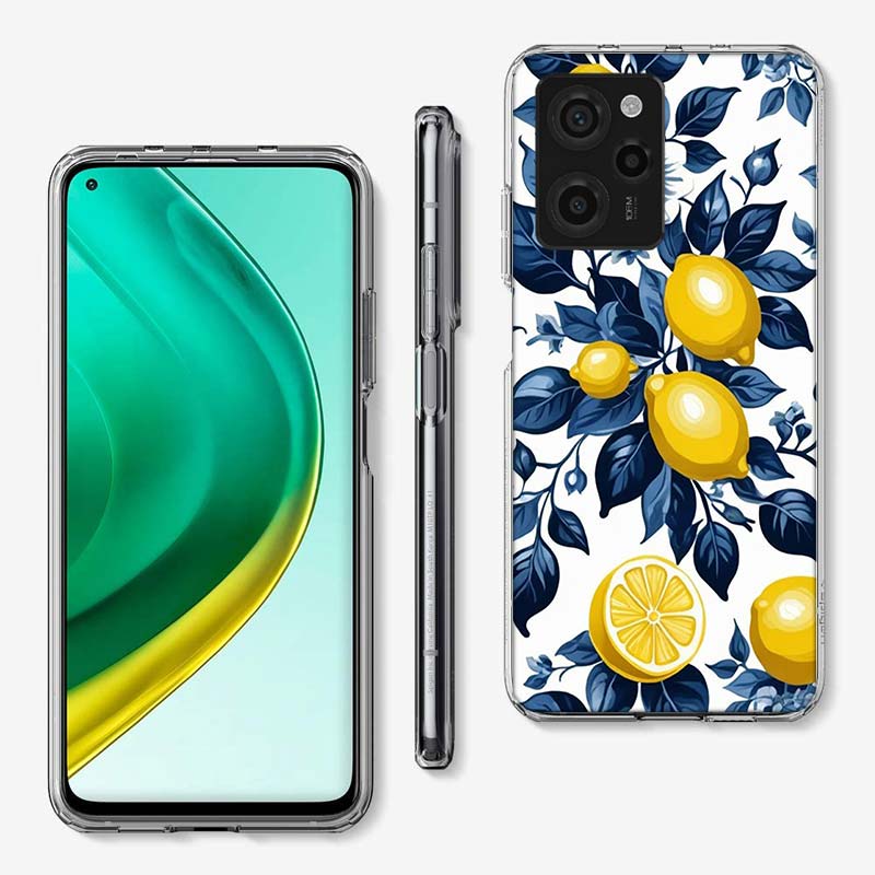 Mediterranean Lemon Cover Phone Case For Xiaomi Poco M8 M7 M6 M4 M3 X7 X6 X4 Pro F7 Ultra M5S Mi 14 14T 15 15T 12T 10T Pro 12S 1