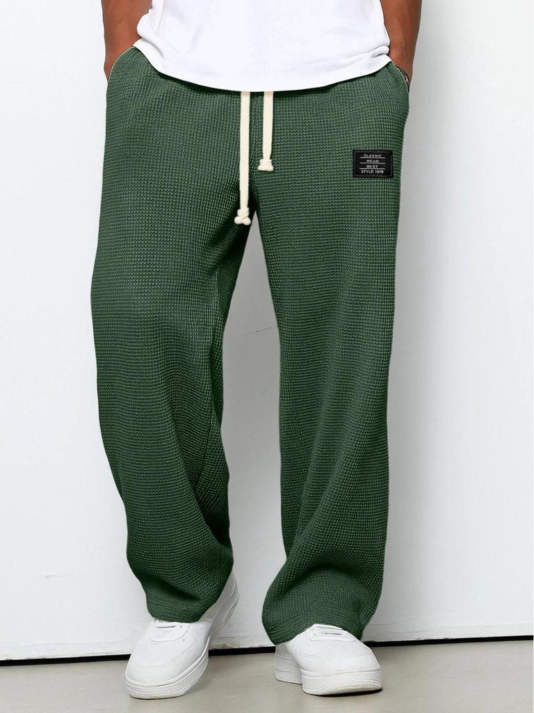 2025 Men's Retro Embroidered Logo Corduroy Drawstring Shorts