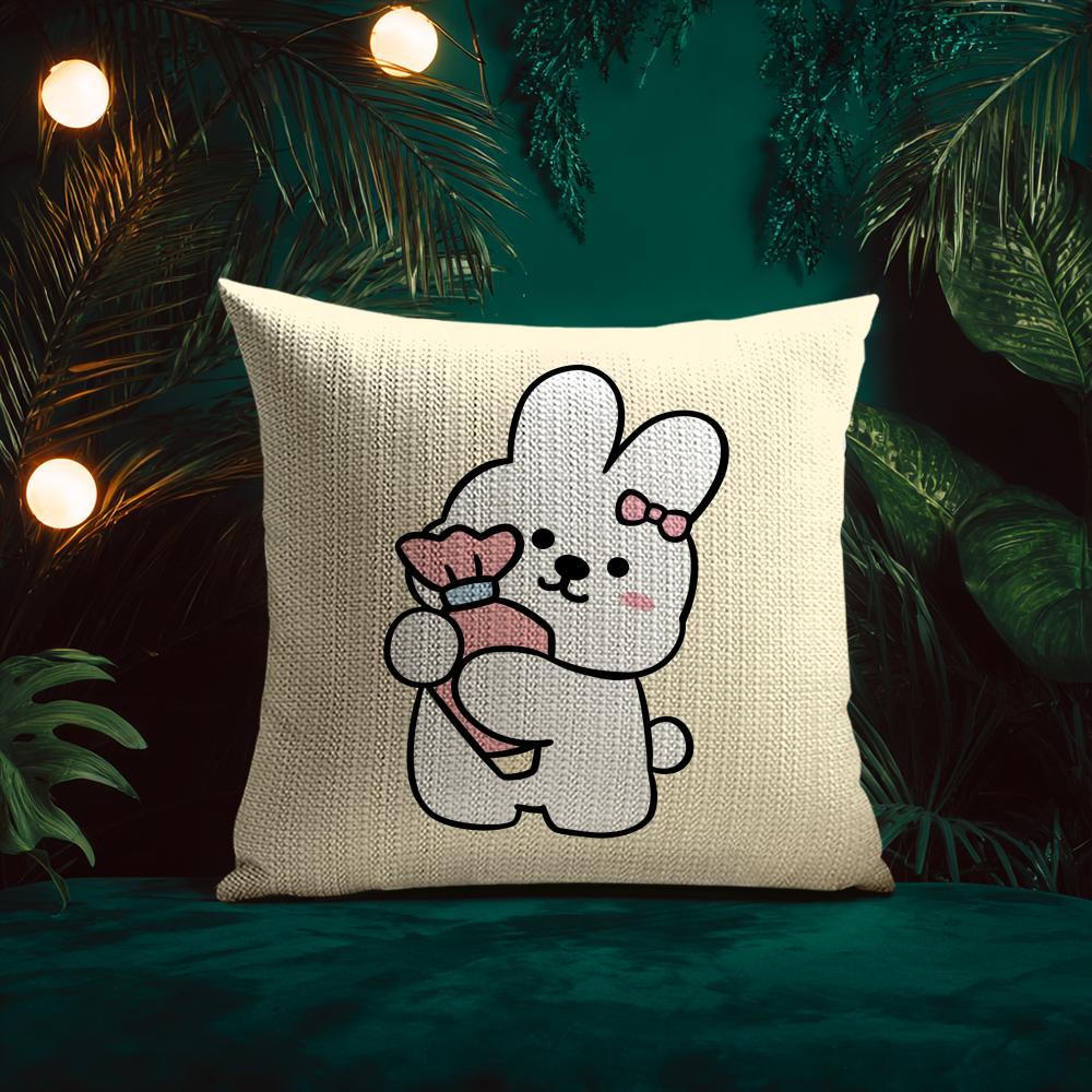 Bakery Animal Cartoon Collection Cushion Cover Silky elegant Comfort Sofa Bed Invisible zipper Beach pillowcase