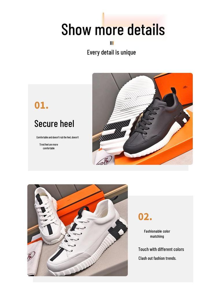 Europäischer & Amerikanischer Stil Herren Freizeit Dicke Sohle Weiße Sportschuhe