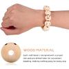 COHEALI 100pcs Smiling Face Wooden Beads Wood Spacer Beads Loose Bead 20mm Painted Wooden Beads for DIY Bracelet Necklace Jewelry Making Hair Crafts