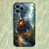 Train Classic Steam Phone Case For iPhone 16,15,14,13,12,11 Plus,Pro Max,XS,X,XR,SE,Mini,8,7,Soft Silicone Black Cover