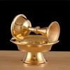 Gold Buddhist Guardian Cup Furnishing Copper Handicraft Polishing Tibetan Tribute Buddhism Holy Water Plate Home Gift Decorative