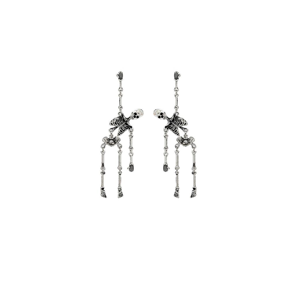 Halloween Horror Funny Skull Rack Earrings Female, Creative Personality Hip Hop Premium Sense Diablo Gothic Earrings