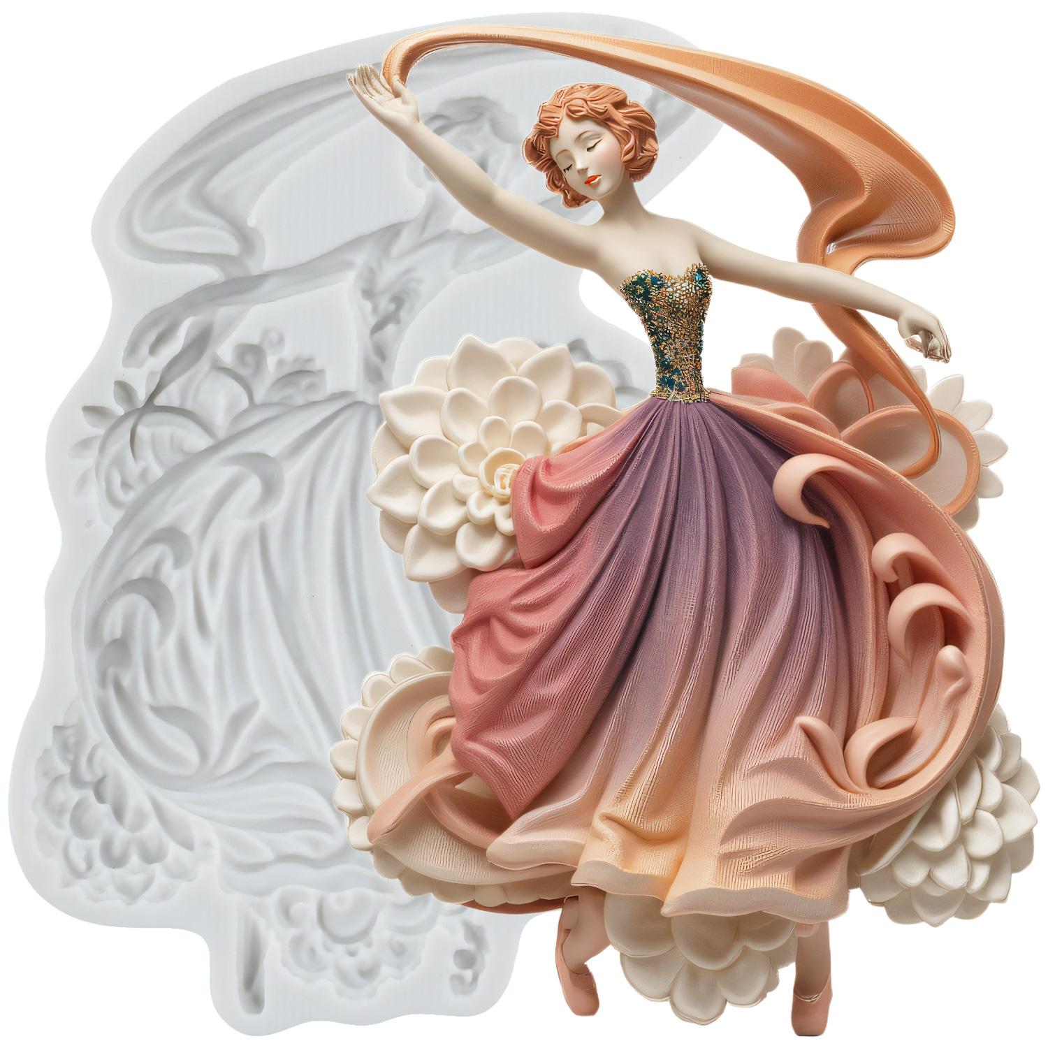 

Силиконовая форма для балерины, танцовщицы балета, формы для мастики, инструменты для украшения торта, топпер для кекса, форма для конфет, смолы, полимерной глины, шоколада, гампасты серый