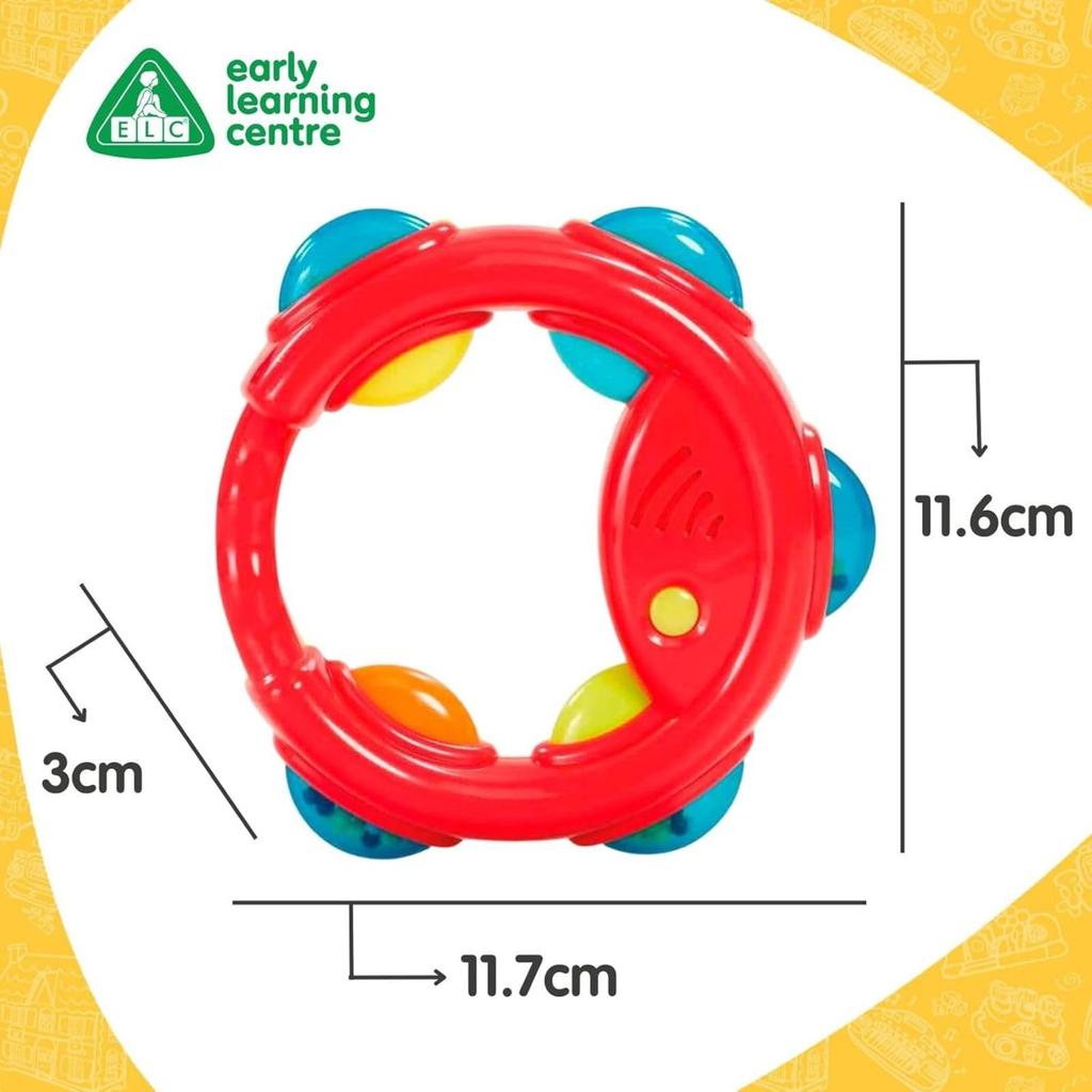 Early Learning Centre Baby Tambourine Rattle Sound Baby Authentic Toy, Gift, 200563,