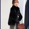 Imitation Mink Fur Coat Women's New Loose Stand-up Collar Thin Long-sleeved Imitation Rabbit Fur Thickened Mink Coat