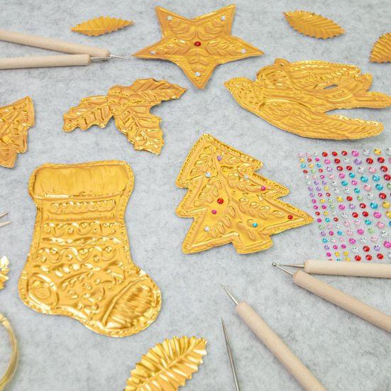 Metal Embossing Foil Sheets DIY Aluminum Craft Foil Sheets Christmas Art Embossings Tin Foil Sheets for Embossing Engraving Scrapbooking