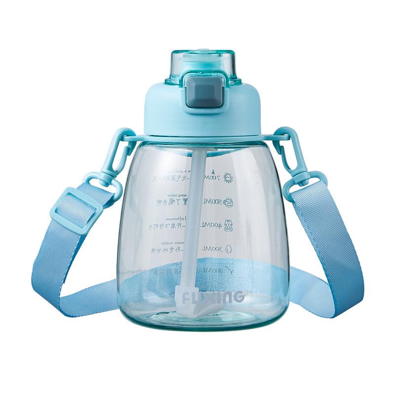 New High-value Pot-bellied Cup, Large Capacity, Simple and Cute, Children's Water Bottle, Straw Cup, Girls' Water Cup, High Temperature Resistance
