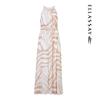 ELLASSAY Halter Neck Elegant Midi Dress