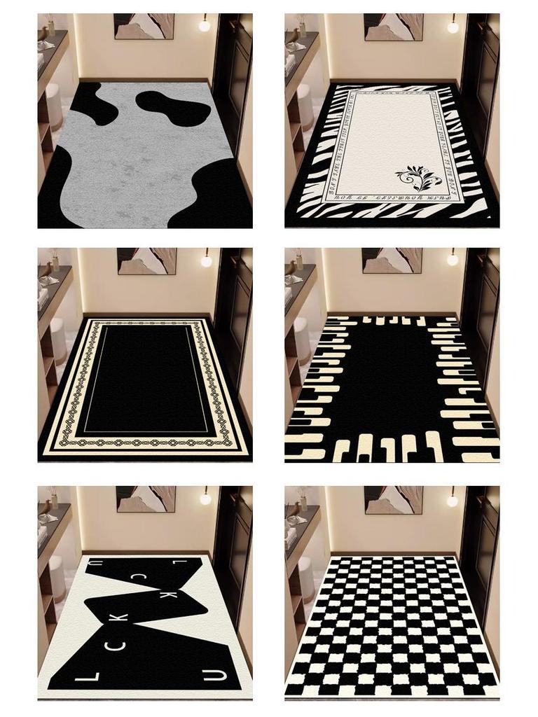 Luxury Leather Entrance Mat: Wash-Free, Wipeable Door Mat for Home and Porch