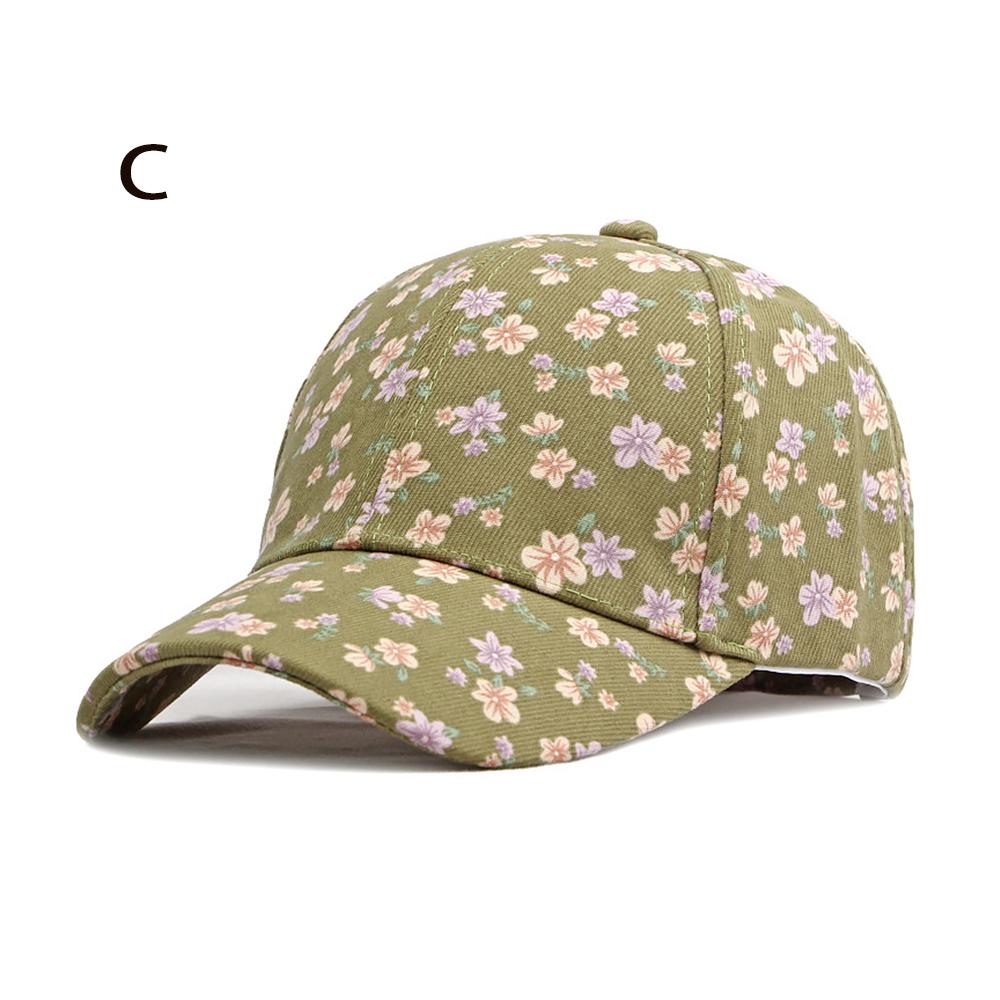 1 vielseitige Baseballkappe für Damen mit Blumenmuster, Frühling und Sommer, für den Außenbereich, Sonnenschutz, Entenschnabelhut