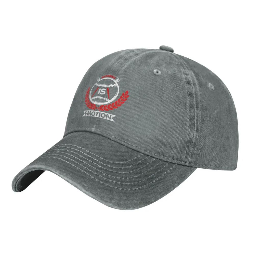 Baseball Is Emotion Retro Baseball Cap for Women Men Baseball Hat Golf Dad Hats