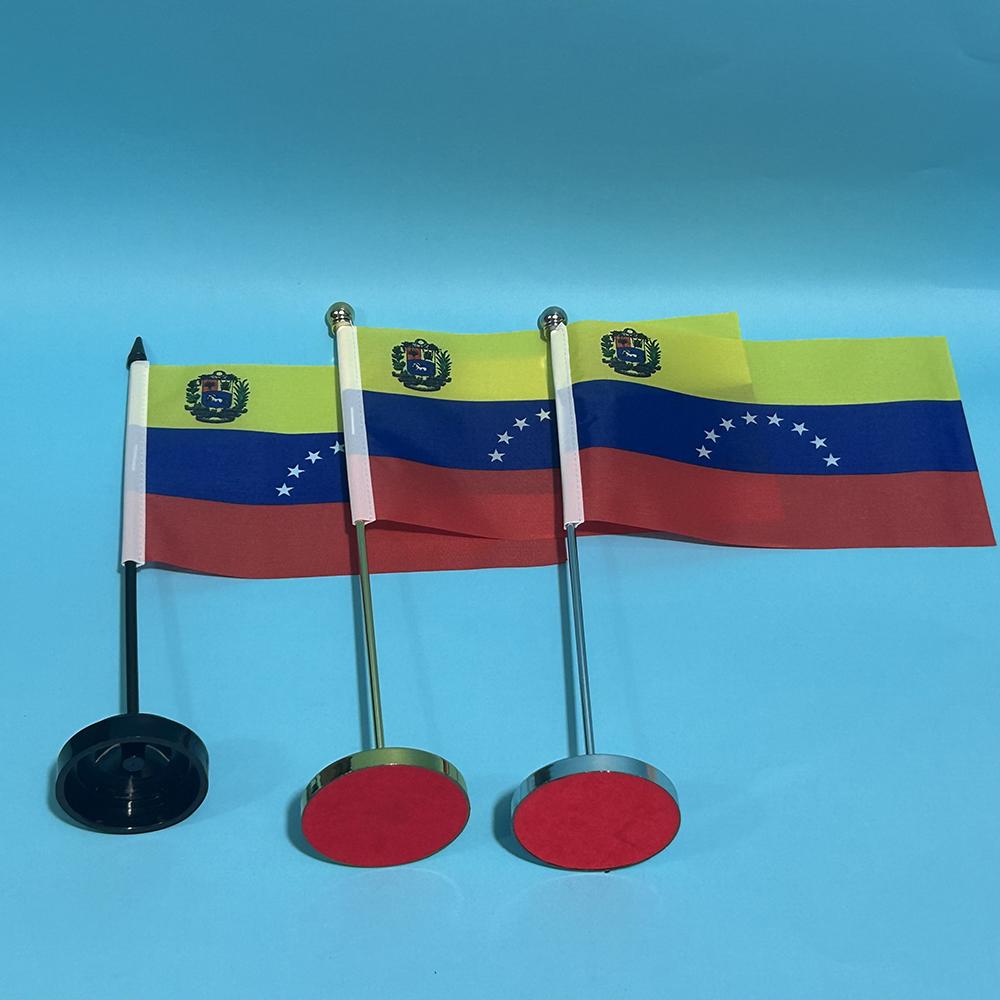 (BANDIERA DEL CIELO)Bandierina da scrivania Ufficio Bandiera del Venezuela bandiera 14x21cm poliestere VE VEN Bandiera Nazionale del Venezuela Ornamenti da scrivania Bandiere