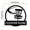 Personalized Golf Flying Disc Metal Sign Wall Mounted Iron Birthday Gift Sports Fan