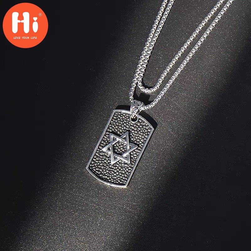 Hi Ring Necklace Ins Hip-hop Dance Male and Female Pendant Necklace