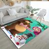 Masha Bear Customizable Name Floor Mat Design for Game Room Balcony Decorate Room Dormitory Antislip Carpet Office Home Decor Spiritual Gift