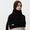 Women's Solid Color Knit Button Shawl Soft Warm Cape Coat with Slit Design Versatile Scarf for Fall Winter