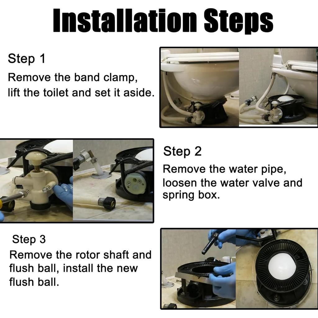 Umfassendes Toilettenspülkugel-Set 385318162 600342537 600342766 Für Wohnmobile, das einen leisen Betrieb und eine lange Lebensdauer gewährleistet