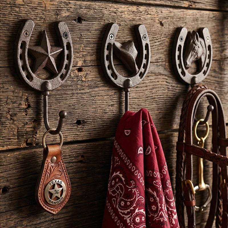 Entryway Wall Key Holder Hook In Metal for Daily Carry Items, Horseshoe Hook for Hallway or Room Entry Daily Use