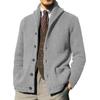 Men's Classic Button-Up Knit Cardigan In Black, Brown, Light Gray, Navy, and Army Green