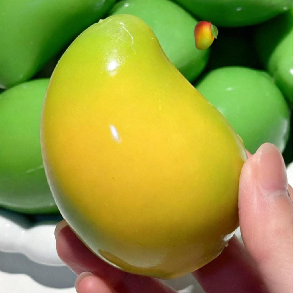 Handmade Color Changing Mango Squishy Squeeze Ball Handmade Crispy Asmr Sensory Stress Relief Ornament For Adult Party Gift