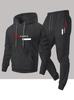 Herren Freizeit Sportanzug Mode PARIS Buchstaben Druck Kapuzenpullover Hose Zweiteiliges Set