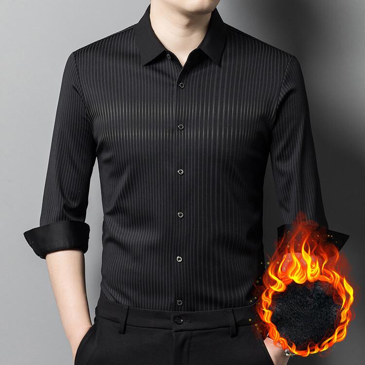 Мужская деловая повседневная флисовая рубашка — фото 6