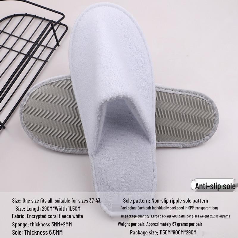Disposable Non-slip Slippers for Hotels, B&Bs, and Beauty Salons