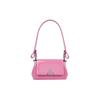 Hazel Saturn Logo Detachable Shoulder Strap Two-Way Leather Shoulder Tote Bag Small Women Handbags Pink 4304006RUL001OG406
