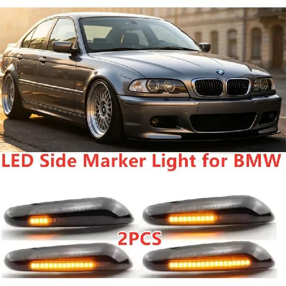 2Pcs Dynamic LED Side Marker Light Amber Turn Signal Lamp Fit BMW E90 E91 E92 E93 E87 E82 E60 E61 E84 X1 E83 X3 E46 1 3 5 Series